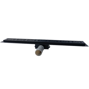 Rigola de duș liniară cu sifon fix și randament ridicat Omega DL01 70 cm – Negru - Img 17