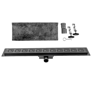 Rigola de duș liniară cu sifon fix și randament ridicat Sigma DL01 70 cm – negru - Img 8