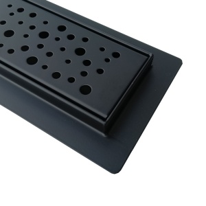 Rigola de duș liniară cu sifon fix și randament ridicat Wave DL01 60 cm – Negru - Img 17