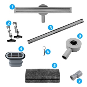 Rigola de duș liniară cu sifon rotativ și randament ridicat Slim DL03 60 cm – Inox - Img 21
