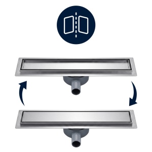 Rigola de dus liniara DL02 inox 50 cm cu gratar 2 in 1 si sifon rotativ 360 - Img 14