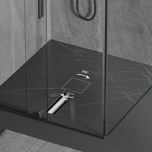 Rigola de dus patrata cu sifon rotativ si randament ridicat DL07 15 x 15 cm inox - Img 4