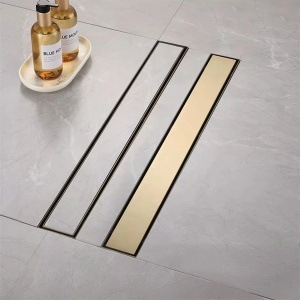Rigola dus auriu periat 90 cm Rea Neox Brush Gold - Img 2