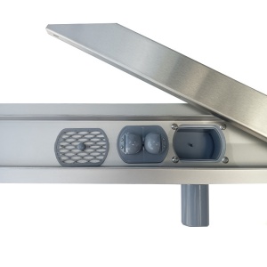 Rigola pentru dus din inox cu sifon rotativ si randament ridicat DL02 90 cm - Img 13