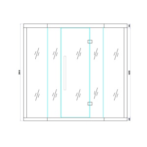 Sauna combinata cu infrarosu si finlandeza cu soba Harvia 8kW, Moss 200 x 200 cm pentru 8 persoane - Img 20