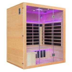 Sauna cu infrarosu full Carbon si terapie cromatica pentru 4 persoane EA4T 175 x 130 cm - Img 4