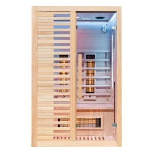 Saună cu infraroșu si cu piatră de sare MO-C2S, 120 x 100 x 190 cm pentru 1-2 persoane - Img 2