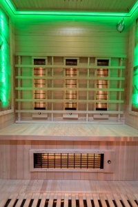 Sauna cu infrarosu si piatra sarata pentru 3 persoane C3S 150 x 110 x 190 cm - Img 21