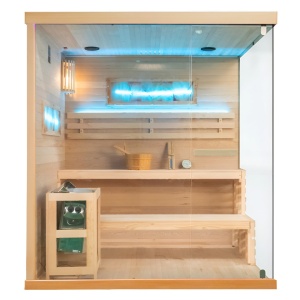 Sauna finlandeza cu temperatura inalta Harvia 6kW, 180 x 156 cm pentru 4-5 persoane - Img 3