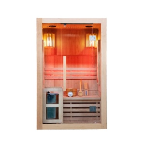 Sauna finlandeza cu temperatura inalta si soba Harvia 3.5kW pentru 1-2 persoane Kemi 120 x 105 cm - Img 3