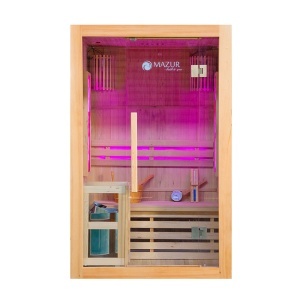 Sauna finlandeza cu temperatura inalta si soba Harvia 3.5kW pentru 2 persoane EA2S 120 x 105 cm - Img 8