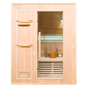 Sauna finlandeza cu temperatura inalta si soba Harvia 3.5kW pentru 2 persoane EA2S 150 x 110 cm