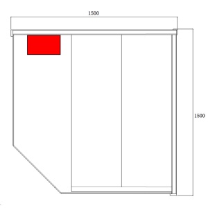 Sauna finlandeza cu temperatura inalta si soba Harvia 6kW pentru 4-5 persoane Lark 150 x 150 cm - Img 18