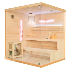 Sauna finlandeza cu temperatura inalta si soba Harvia 8kW pentru 4 persoane EP4S stanga 180 x 160 cm - Img 6