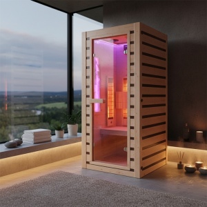 Sauna uscata cu infrarosu la temperatura joasa Tromso 1 90 x 90 cm pentru 1 persoana - Img 2