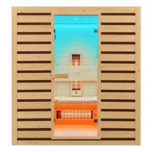 Sauna uscata cu infrarosu la temperatura joasa, Tromso, 180 x 150 cm, 230V, pentru 4-5 persoane - Img 12