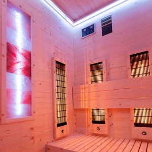 Sauna uscata cu infrarosu la temperatura joasa Tromso3 153 x 110 cm pentru 3-4 persoane - Img 15