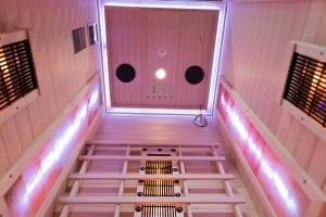 Sauna uscata cu infrarosu si cu piatra sarata pentru 1 persoana C1ST 90 x 90 cm - Img 15