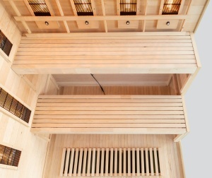 Sauna uscata cu infrarosu si cu pietre din sare de Hymalaya 4 persoane EP4RS XL stanga 180 x 160 cm - Img 12