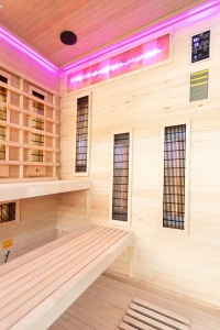 Sauna uscata cu infrarosu si piatra sarata pentru 4 persoane EP4RS dreapta 175 x 140 cm - Img 14