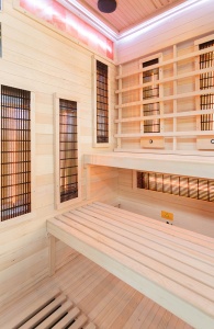 Sauna uscata cu infrarosu si terapie cromatica pentru 2 persoane EP2RS stanga 120 x 120 cm - Img 12