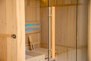 Sauna uscata cu soba Harvia 3.5kW pentru 3 persoane EA3 150 x 120 x 190 cm - Img 3
