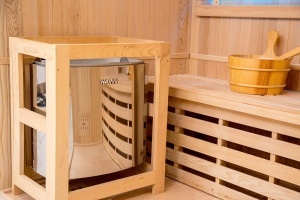 Sauna uscata cu soba Harvia 3.5kW pentru 3 persoane EA3 150 x 120 x 190 cm - Img 13