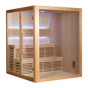 Saună uscată cu soba HARVIA 6kW 180 x 160 x 200 cm pentru 4 persoane - Img 21