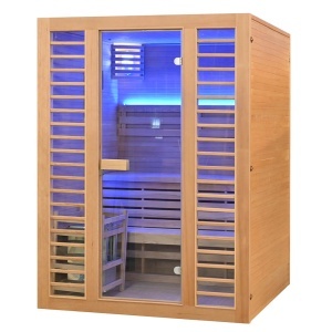 Saună uscată finlandeza MO-EL3S XL cu aragaz HARVIA 6 kW, 150 x 150 x 200 cm pentru 3 persoane - Img 4
