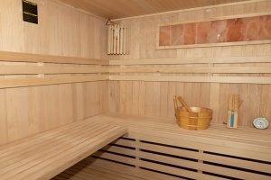 Saună uscată MO-EA4S XL cu soba Harvia 8 KW, piatră de sare și izolație de perete 200 x 180 x 200 cm - Img 18