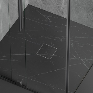 Scurgere baie patrata cu sifon Fix DL06 15 x 15 cm Inox - Img 2