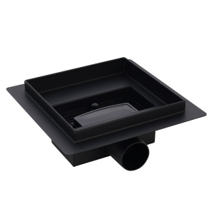 Scurgere baie patrata cu sifon Fix DLO6 15 x 15 cm negru - Img 11