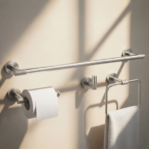 Set accesorii pentru baie GRID Brush Nickel 4 piese - Img 6