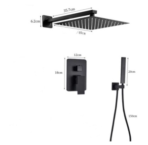 Set baterie PRO12 cu doua functii , cu para patrata 40 cm , tip ploaie , baterie incastrata - Img 2