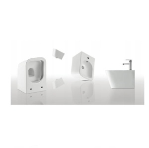 Set Bideu si Vas WC GEBERIT, ceramica sanitara, Vas WC FLUMINIA IMPERIA RIMLESS + Bideu +Capac Soft-Close Inclus SLIM PREMIUM+Cadru+Clapeta - Img 8