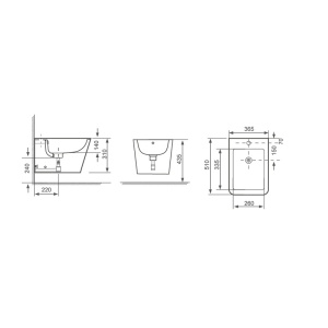 Set Bideu si Vas WC GEBERIT, ceramica sanitara, Vas WC IMPERIA PARIS RIMLESS + Bideu +Capac Soft-Close Inclus SLIM PREMIUM+Cadru+Clapeta - Img 14