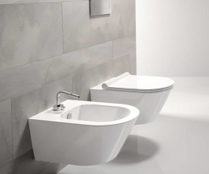 Set Bideu si Vas WC PRO MOUSE SONET 50cm RIMLESS, montaj suspendat, ceramica sanitara, Capac Soft-Close inclus - Img 2