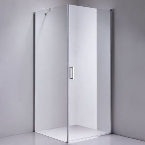 Set cabina de dus 80 x 80 cm cu cadita de dus neagra si baterie cu para tip ploaie MO-8000 - Img 2
