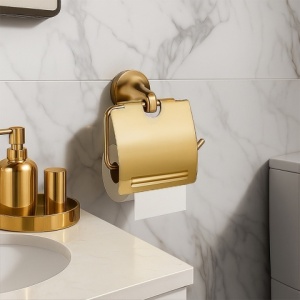 Set de accesorii pentru baie 5 in 1 Colin Golden Retro - Img 7