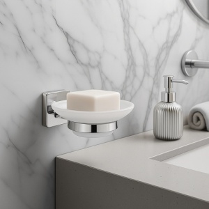 Set de accesorii pentru baie 6 in 1 DYLAN Crom - Img 15