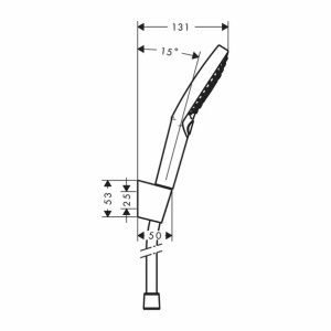 Set de dus cu porter Hansgrohe Raindance Select S 120 crom 3 functii - Img 2