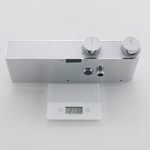 Set de dus F12A Design Modern, Cu Efect de Ploaie si Afisaj LCD, Culoare Crom - Img 9