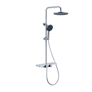 Set de dus F13A, Dus cu efect de ploaie, Finisaj Crom - Img 1
