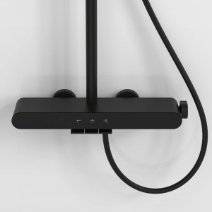 Set de dus negru cu baterie monocomanda REA Farel Black - Img 4