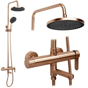 Set de Dus Rea Arcos brush copper