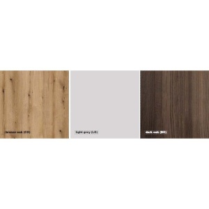 Set mobilier baie stativ cu lavoar Kolpasan Harmony dark oak 100 cm 3 sertare - Img 3