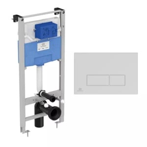 Set rezervor WC cu cadru Ideal Standard ProSys si clapeta Oleas M2 crom lucios - Img 1