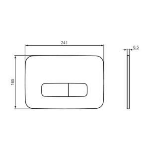 Set rezervor WC cu cadru Ideal Standard ProSys si clapeta Oleas M3 gri Magnetic Grey - Img 2