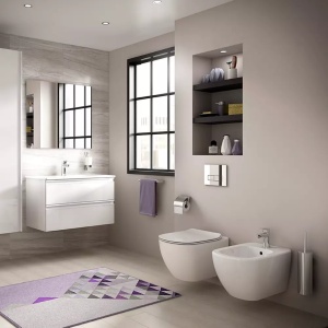 Set vas WC cu capac soft-close,si bideu suspendat PRO IDEAL STANDARD TESI AQUABLADE - Img 4