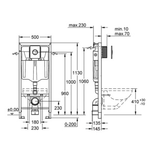 Set vas wc Ideal Standard Tesi AquaBlade cu capac soft close si rezervor Grohe cu clapeta Nova Cosmopolitan - Img 5